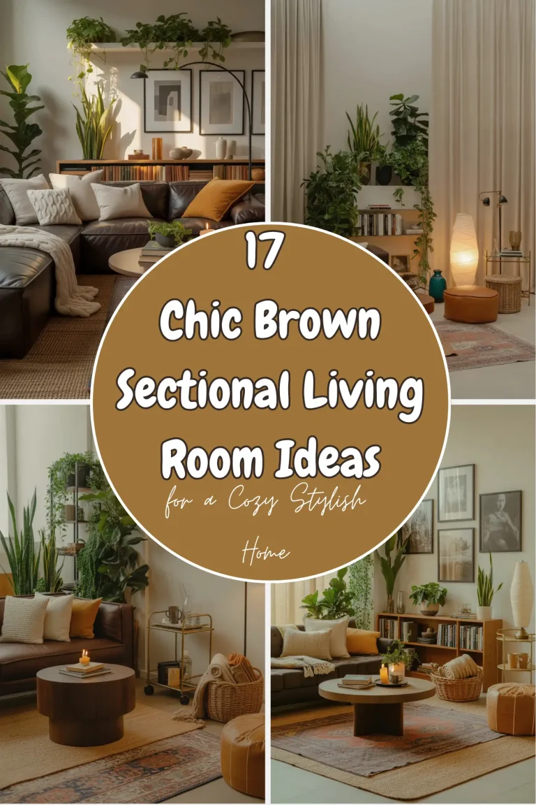 17 Chic Brown Sectional Living Room Ideas