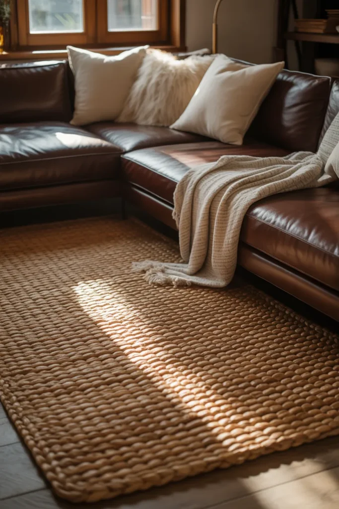 2. A jute rug for natural warmth