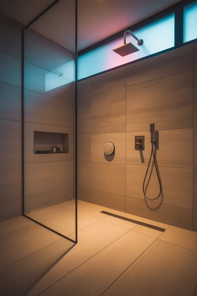 2. Get a shower speaker that sticks to the wall