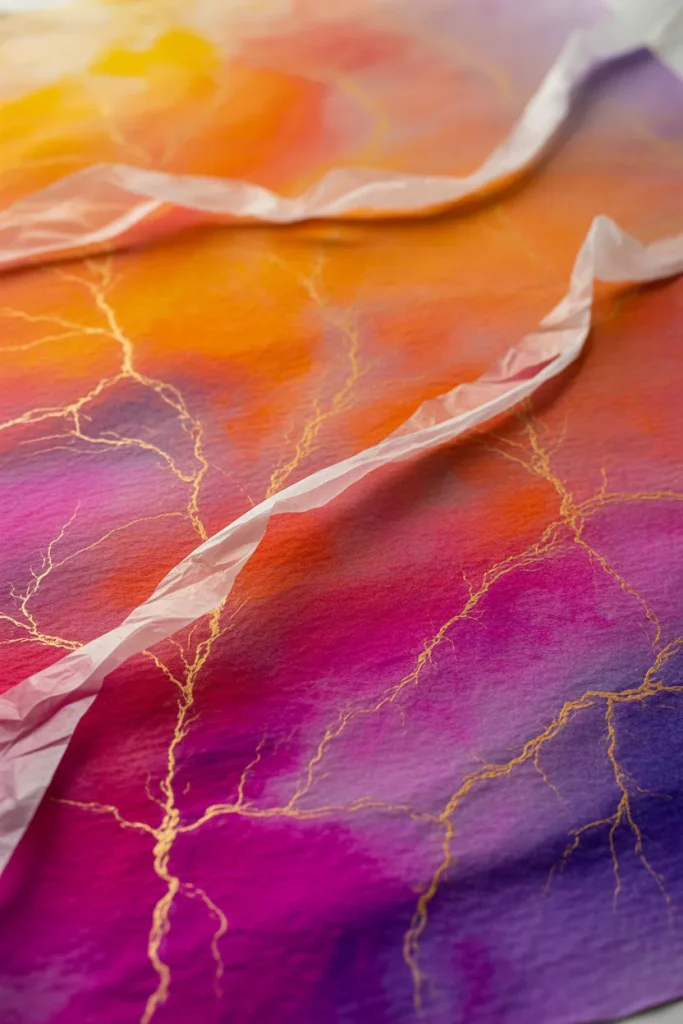 3. Plastic wrap crinkle