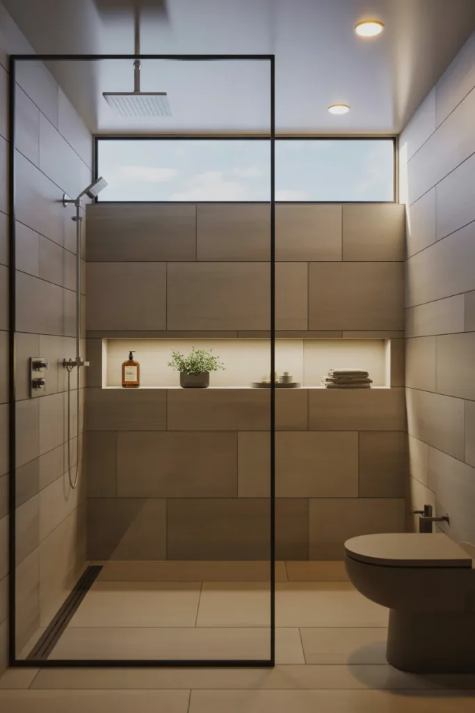 6. Put a small shelf right above the toilet