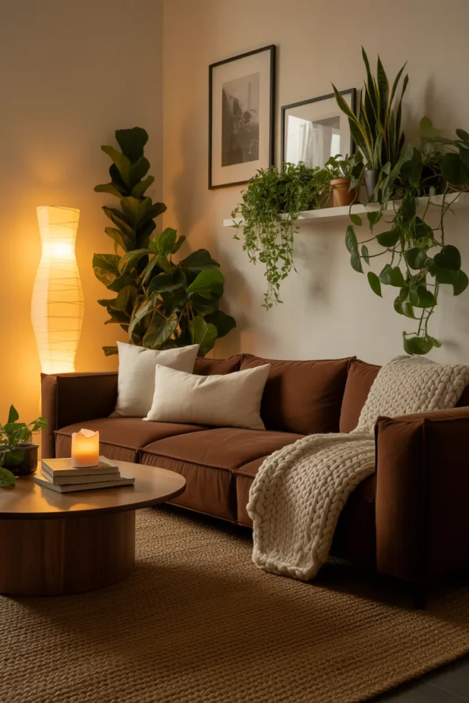 8. A floor lamp with a paper shade