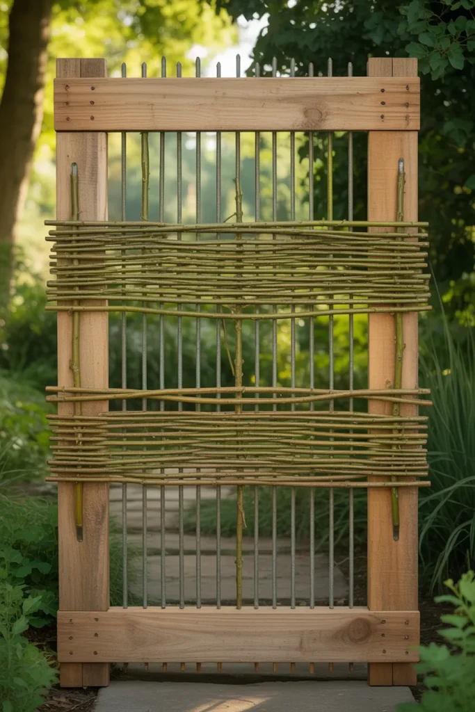Idea 1 – The Woven Willow and Wire Gate