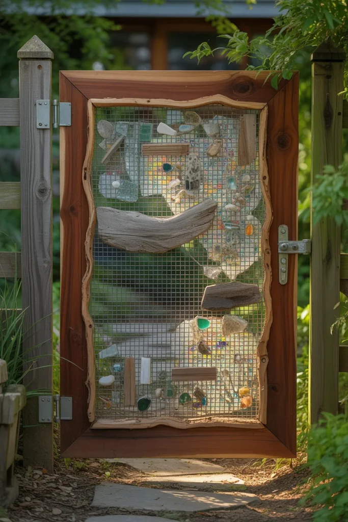 Idea 10 – The Mosaic Tile and Wire Gate