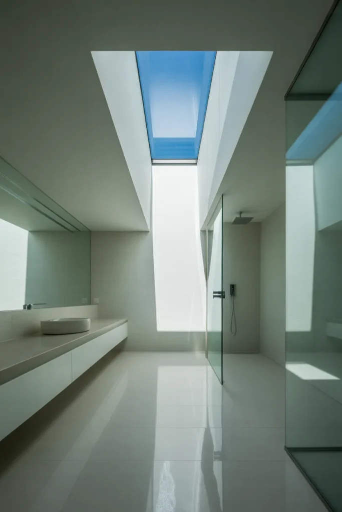 Idea 11 Angled Ceiling with a Skylight