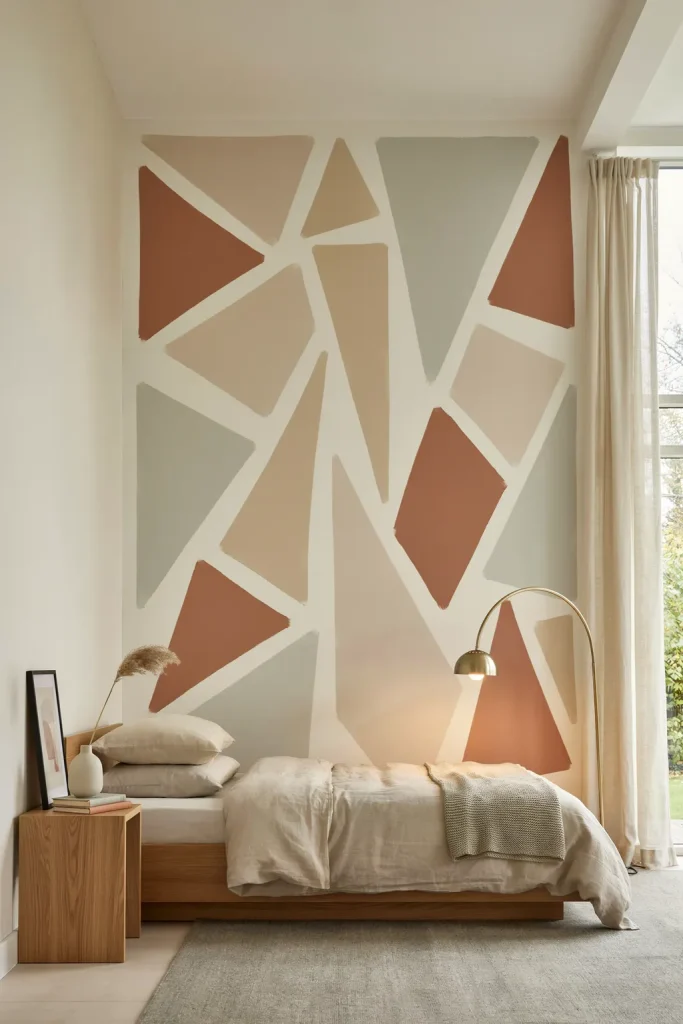 Idea 12 Masking Tape Geometric Wall