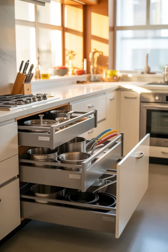 Idea 13 Sliding Drawers Inside Deep Cabinets