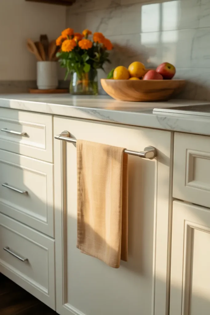 Idea 16 Towel Bar on the Side of a Cabinet