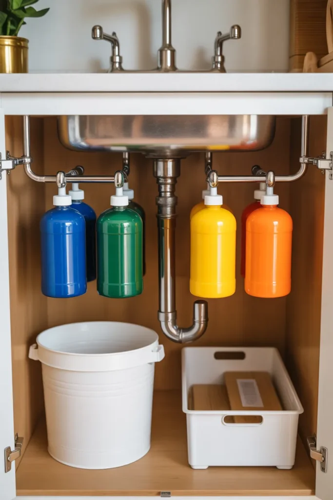 Idea 3 Tension Rods for Spray Bottles