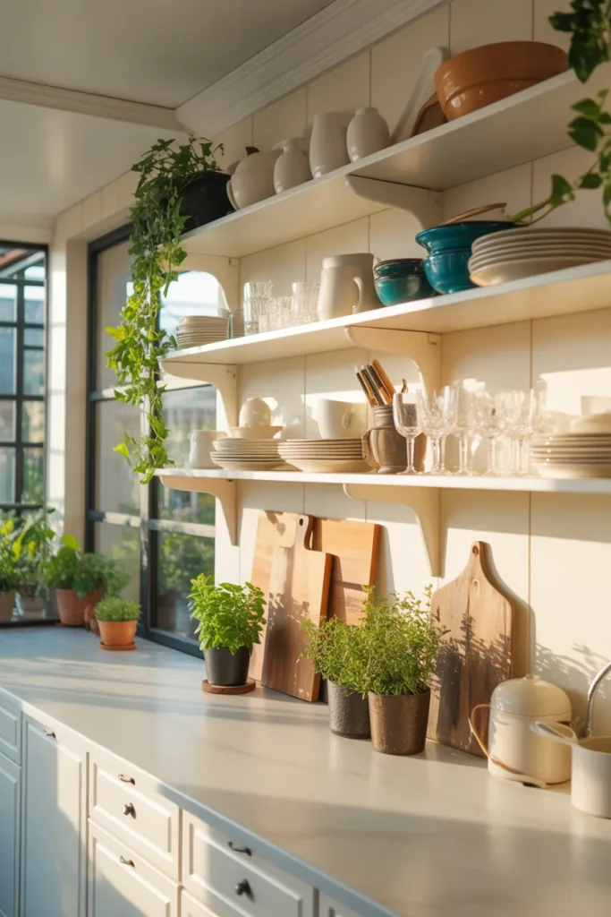 Idea 4 Open Shelving by Removing Cabinet Doors