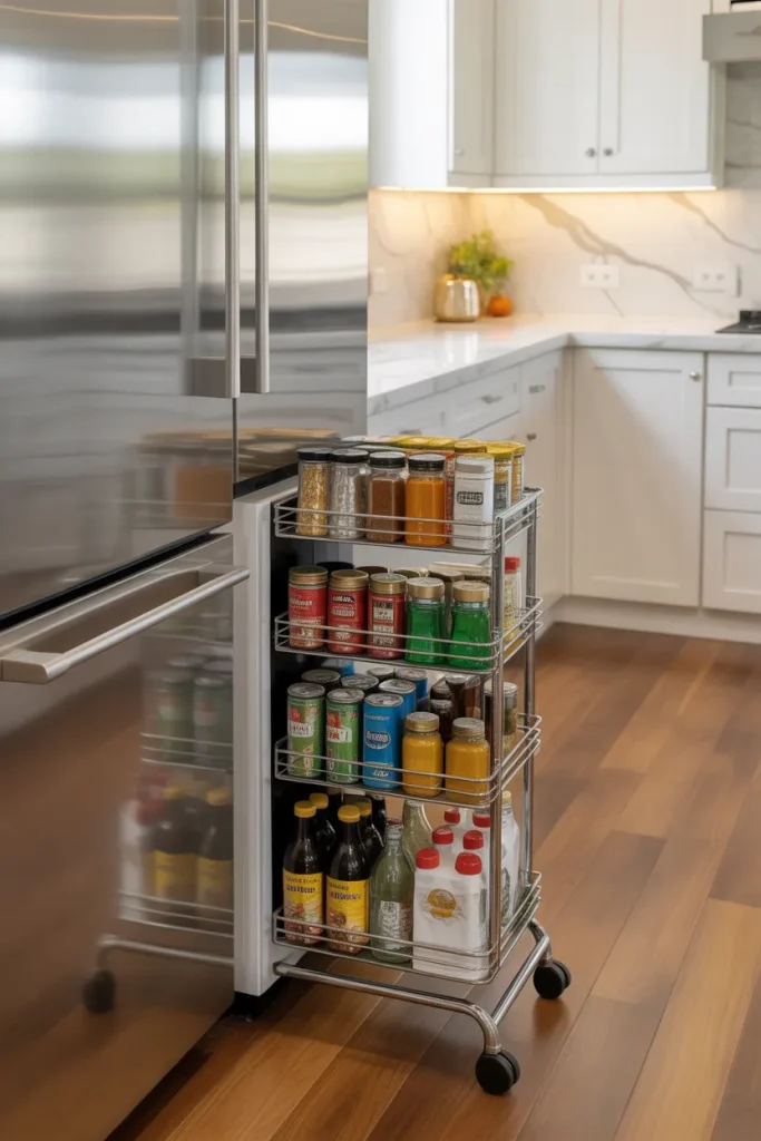 Idea 4 Rolling Cart That Fits Your Fridge Gap
