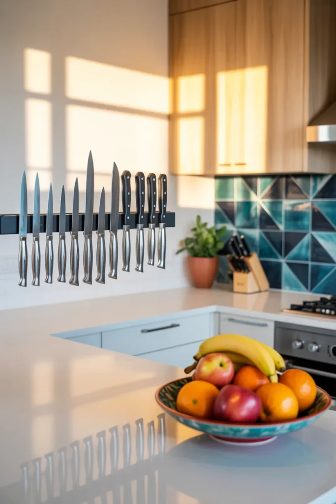Idea 6 Magnetic Knife Strip on the Wall