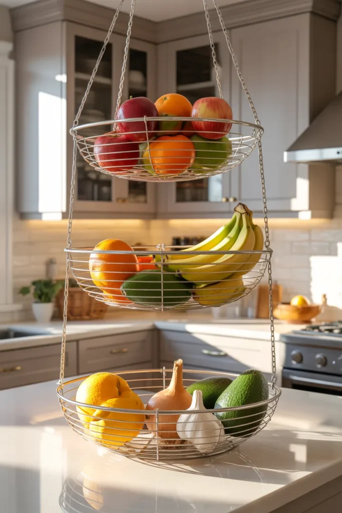 Idea 9 Hanging Fruit Baskets from the Ceiling